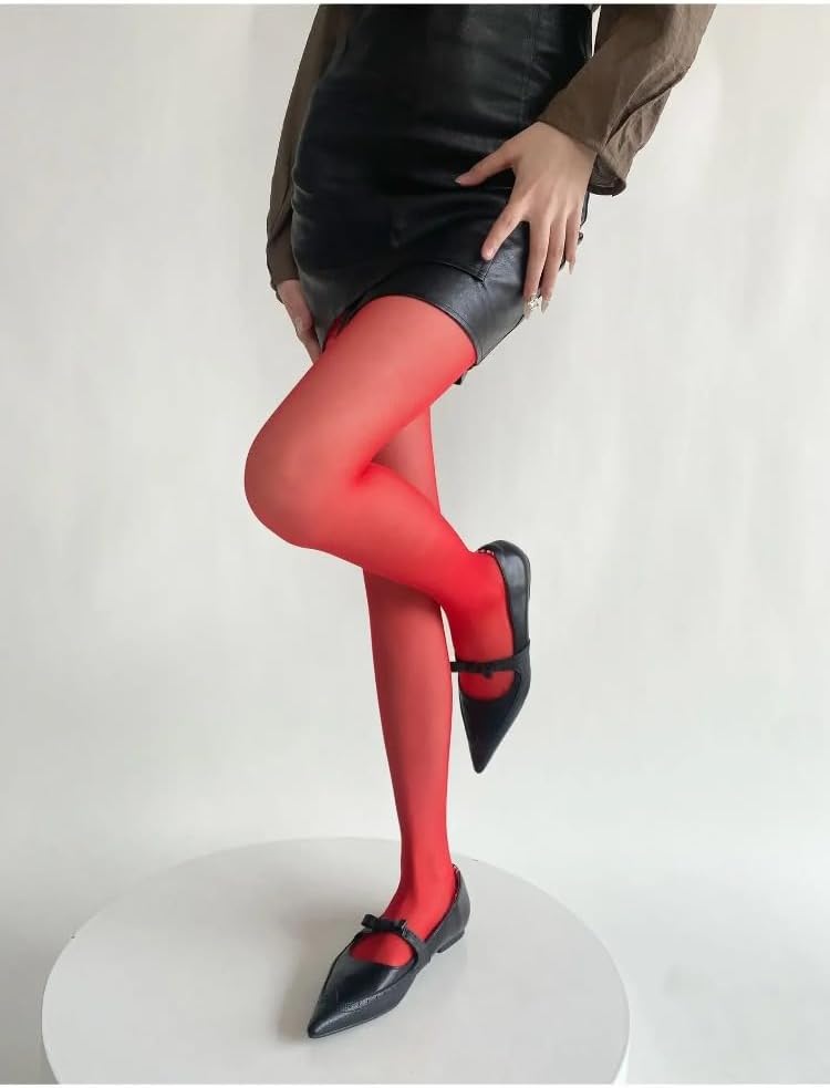 TYATVS Funky Colorful Tights for Women Whimsy Twee Colored Stockings Teal Fun Tights Y2k Emo Whimsigoth Clothes - Image 3